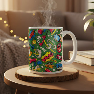 Retro Comic Book Pop Art Boom Coffee Mug