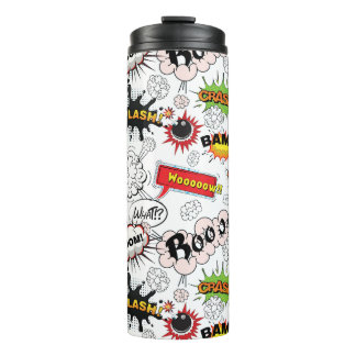  Retro Comic Book Pop Art Explosion Thermal Tumble Tumbler