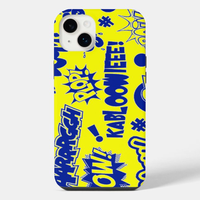 Retro Comic Call Outs iPhone Case (Back)