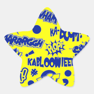 Retro Comic Call-Outs Star Sticker
