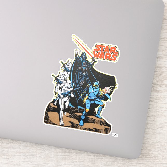 Retro Comic Darth Vader Star Wars Illustration (Detail)