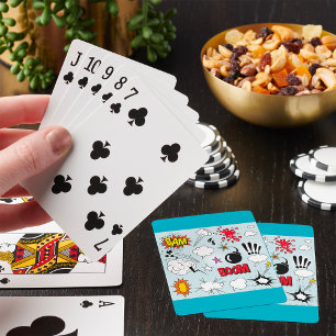 Retro Comic Explosion Pop Art Playing Cards