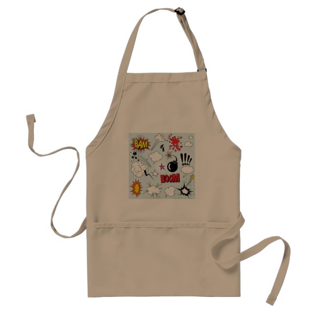 Retro Comic Explosion Pop Art Standard Apron (Front)