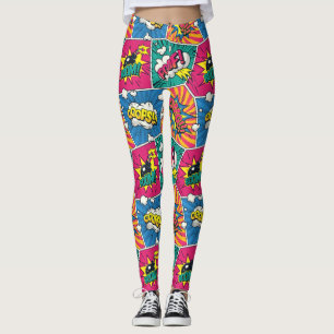 Retro Comic Explosion Pop Art Womens Leggings