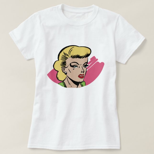 Retro Comic Girl T-Shirt (Design Front)