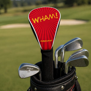 Retro Comic Pop Art Custom Name Golf Head Cover