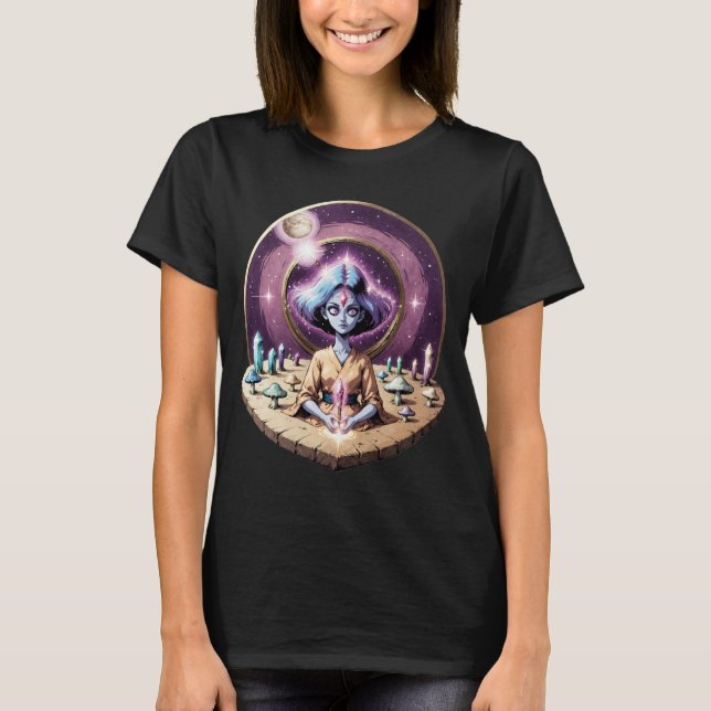 Retro Comic Psychedelic Spirit Art T-Shirt (Front)