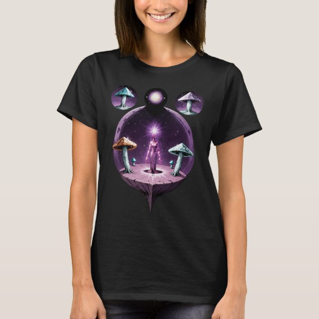 Retro Comic Psychedelic Spirit Art T-Shirt (Front)