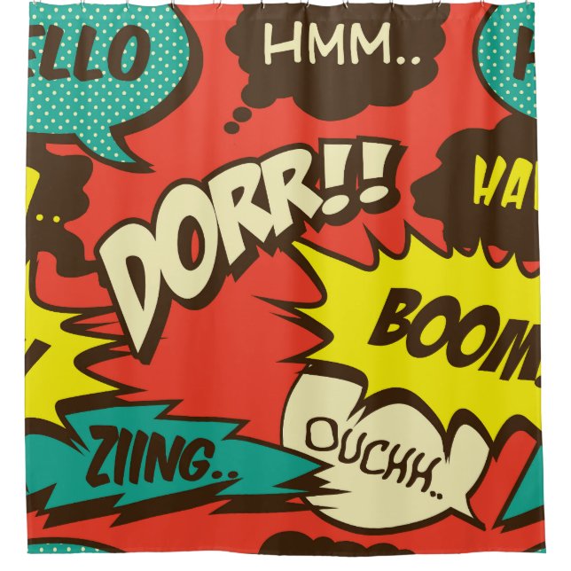 Retro Comic Shout: Seamless Pattern. (Front)