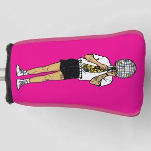 Retro Comic Singer Faceted Disco Ball Head Golf Head Cover