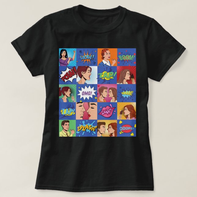 Retro Comic Strip Style Classic T-Shirt (Design Front)