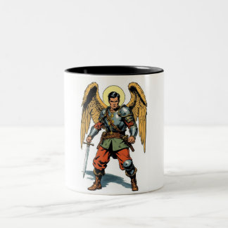Retro Comic Style St Michael Coffee Mug