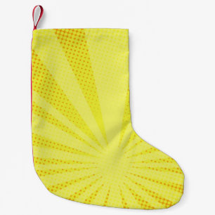 retro comic yellow background raster gradient half small christmas stocking