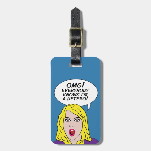 RETRO COMICS custom luggage tags (Front Vertical)