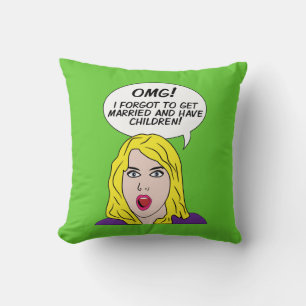RETRO COMICS custom throw pillow