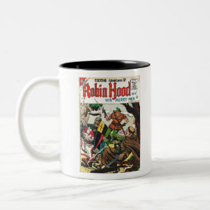 Retro Comics Robin Hood Two-Tone Coffee Mug