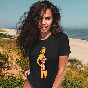Retro Comics Swimsuit Girl Tee - Vintage Charm