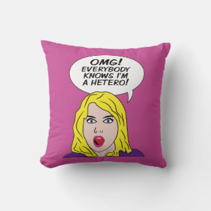 RETRO COMICS throw pillow