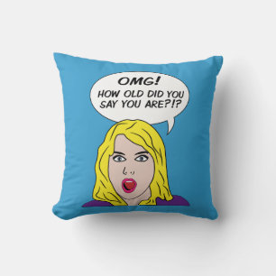 RETRO COMICS throw pillow