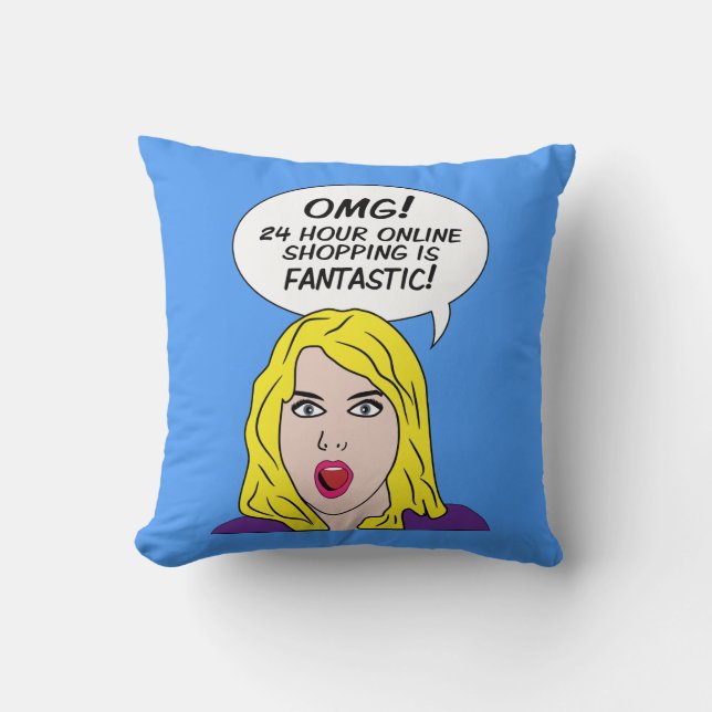 RETRO COMICS throw pillow (Front)