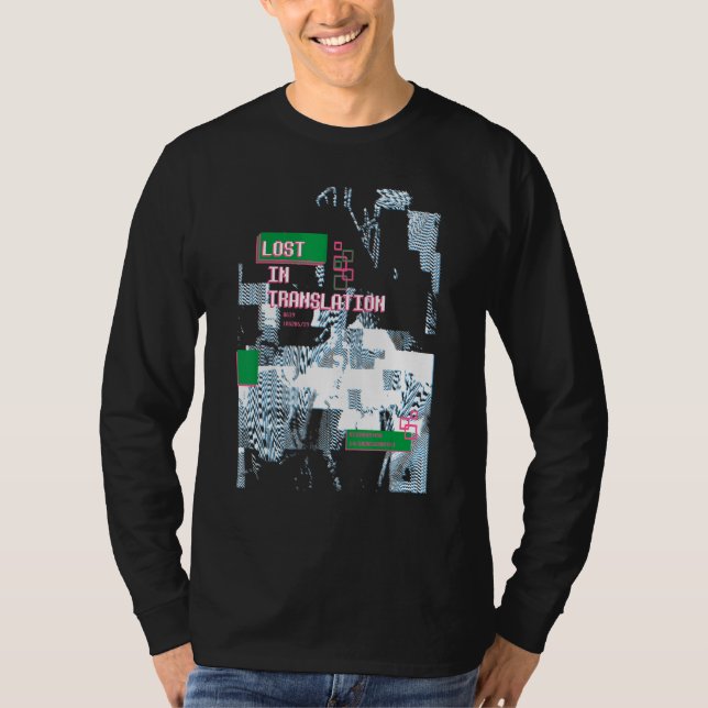 Retro Computer Glitch Geek Programmer Nerd Error T T-Shirt (Front)