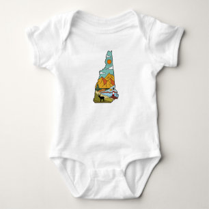 Retro Concord New Hampshire White Mountain Baby Bodysuit