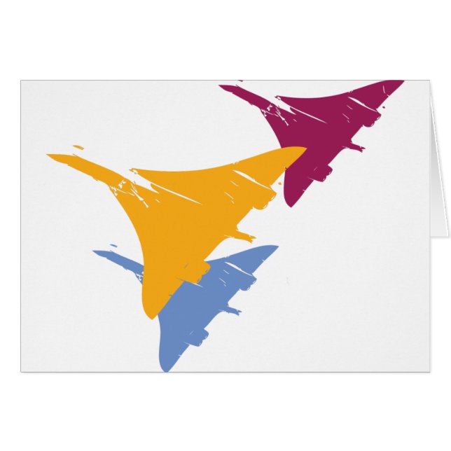 Retro Concorde Jet Airplane Aviation Flight Design (Front Horizontal)