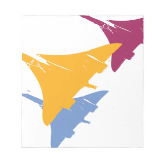 Retro Concorde Jet Airplane Aviation Flight Design Notepad