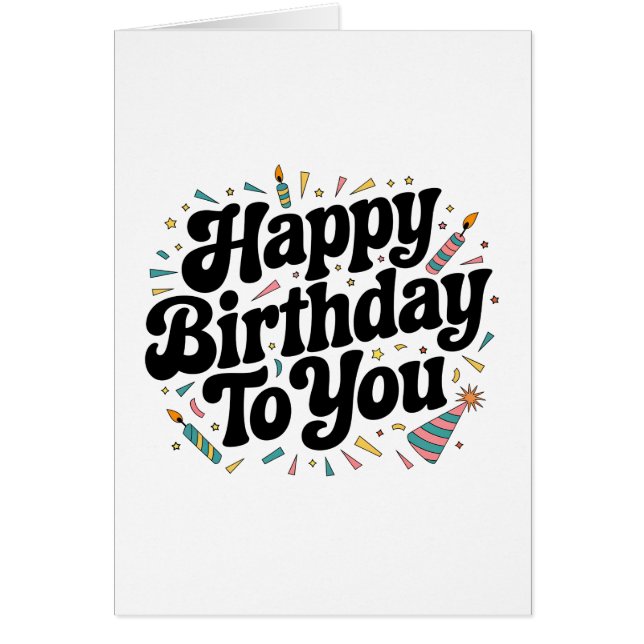 Retro Confetti Birthday (Front)