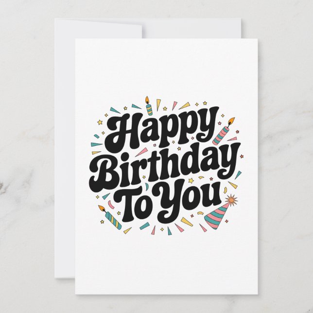 Retro Confetti Birthday (Front)