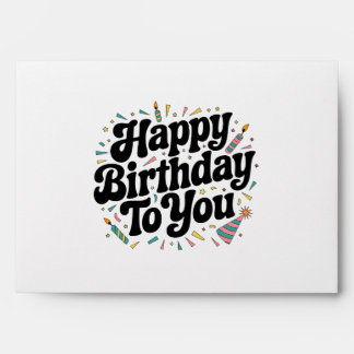 Retro Confetti Birthday Envelope