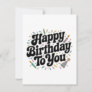 Retro Confetti Birthday Invitation
