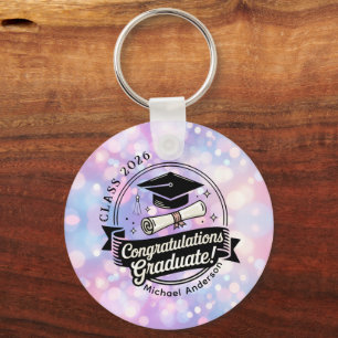 Retro Congratulations Graduate Class of 2026 Keychain