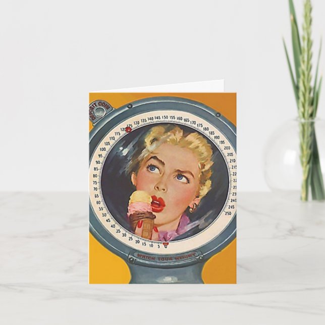 Retro Congratulations Weight Goal Achieved Card (Front)