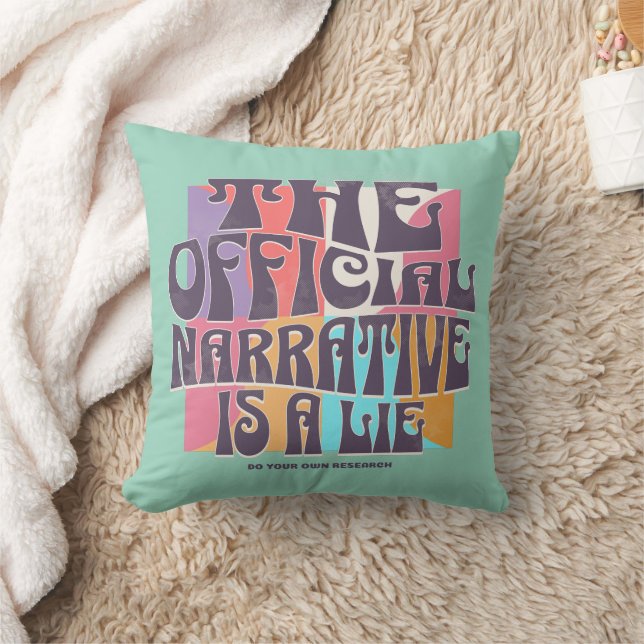 Retro Conspiracy Theory Throw Pillow (Blanket)