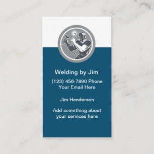 Retro Construction Welding Business Card