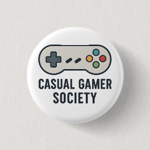 Retro Controller Design for Video Game Fans 1 Inch Round Button