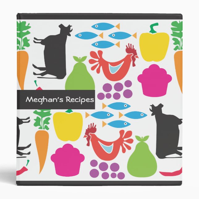 Retro Cookbook  - Recipe Binder (Front)