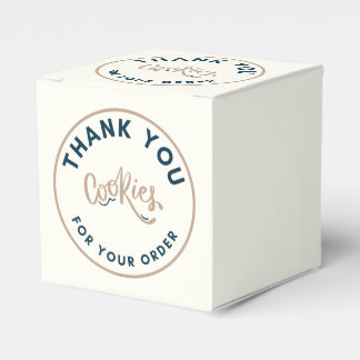 Retro Cookies thank you for your order Favor Box