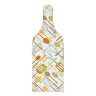 Retro Cooking Utensil Kitchen Cutting Board