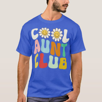 Retro Cool Aunt Club Auntie Funny Smile Happy Face T-Shirt