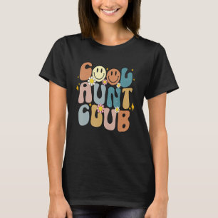 Retro Cool Aunt Club Groovy Colourful Aunties T-Shirt