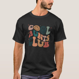 Retro Cool Aunts Club Smiling Face Auntie Sister T-Shirt