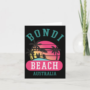 Retro Cool Bondi Beach Original Australia Beaches Card