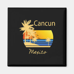 Retro Cool Cancun Original Mexico Beaches Novelty Magnet