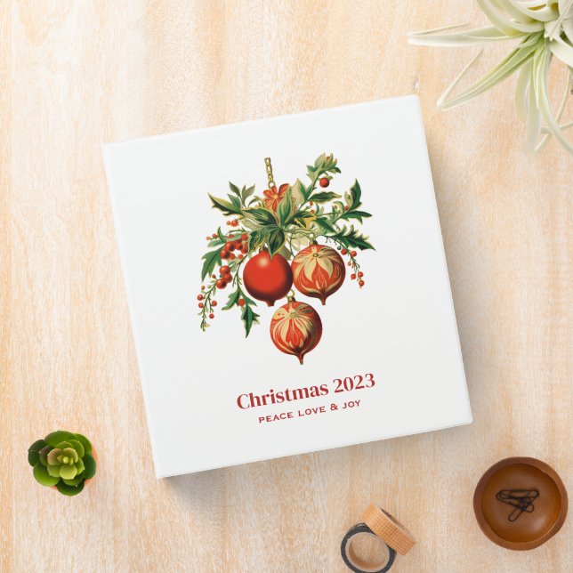 Retro Cool Christmas Tree Decorations Binder (In Situ)