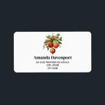 Retro Cool Christmas Tree Decorations Label<br><div class="desc">Address labels with a vintage style illustration. 3 red Christmas baubles surrounded by green holly and berries. Stylish retro design.</div>