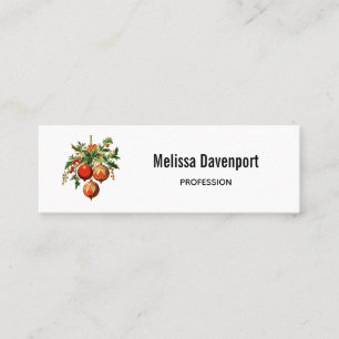 Retro Cool Christmas Tree Decorations Mini Business Card