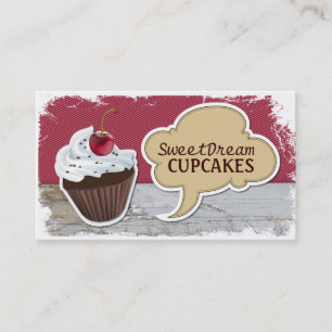 Retro Cool Cupcake Bakery Business Cards