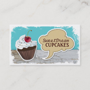 Retro Cool Cupcake Bakery Business Cards